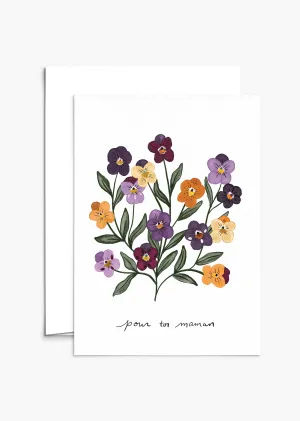 Violet Mother's Day Greeting Card