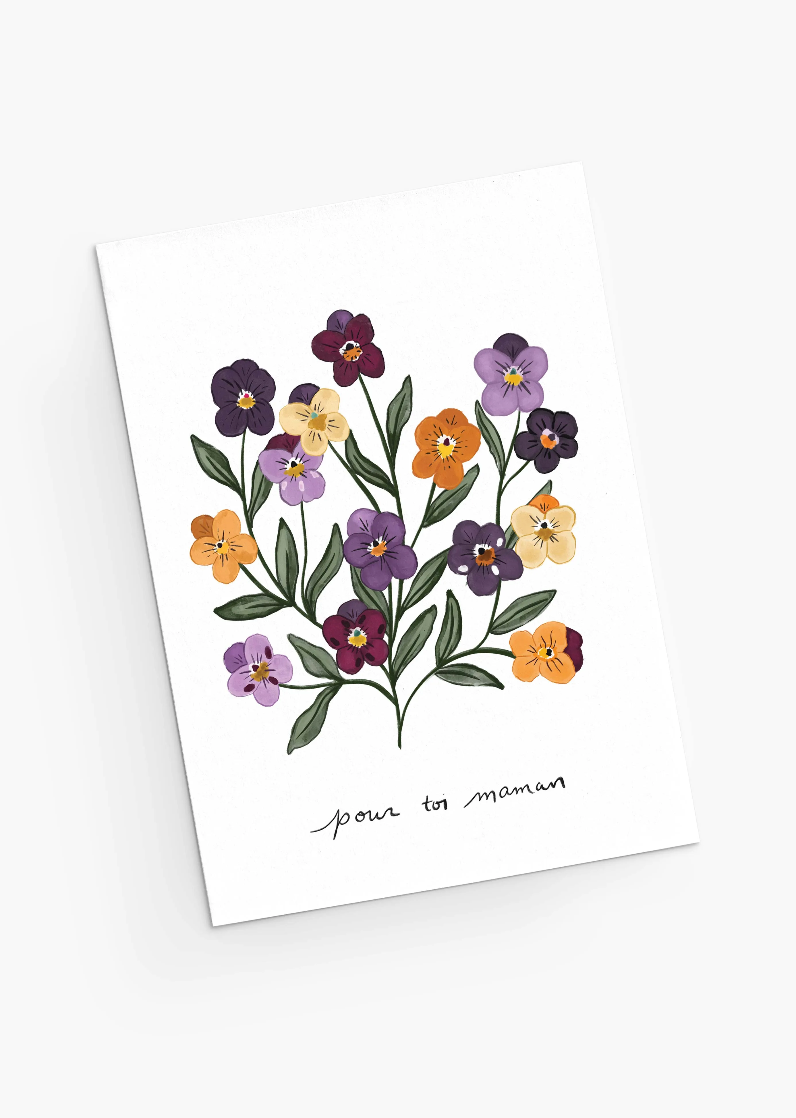 Violet Mother's Day Greeting Card