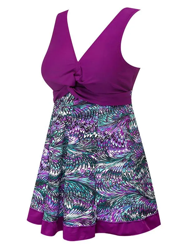Wantdo Women's Plus Size Swim Dress