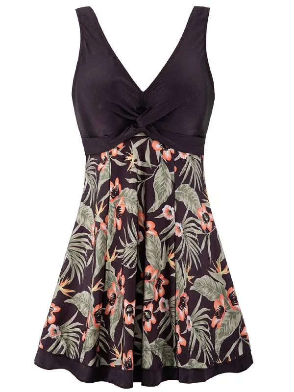 Wantdo Women's Plus Size Swim Dress