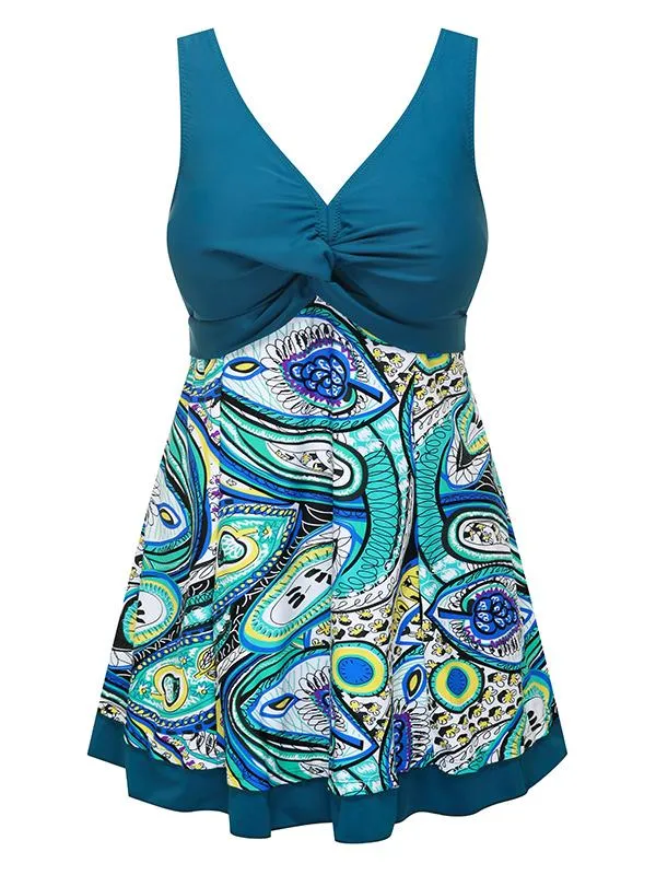 Wantdo Women's Plus Size Swim Dress