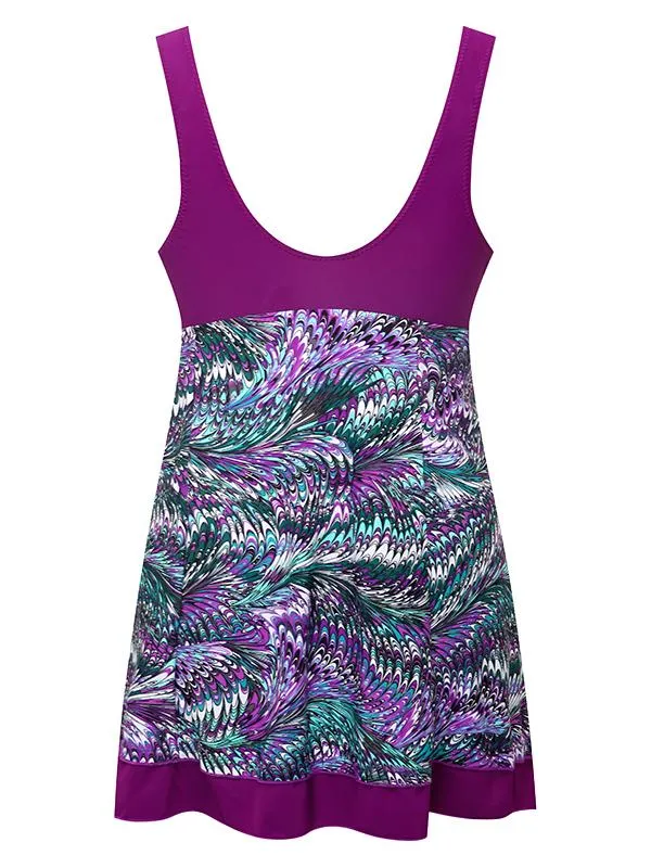 Wantdo Women's Plus Size Swim Dress