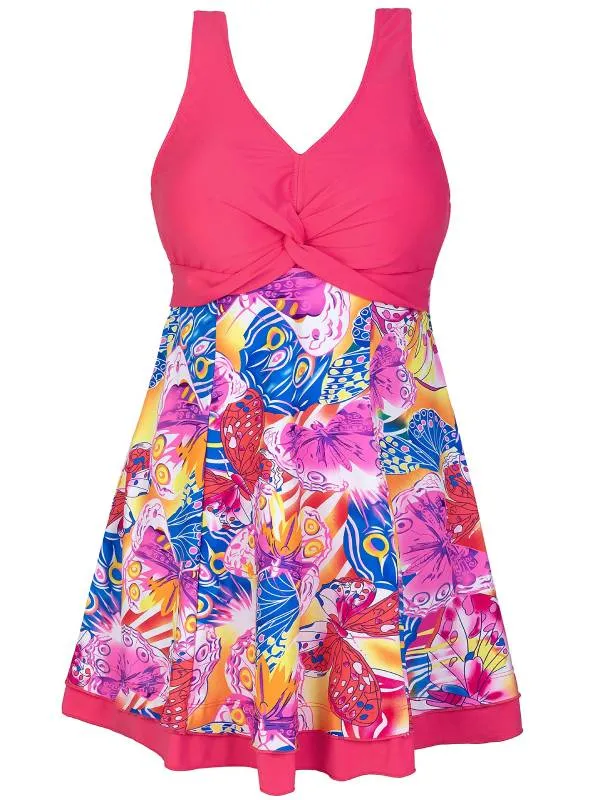 Wantdo Women's Plus Size Swim Dress