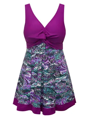 Wantdo Women's Plus Size Swim Dress