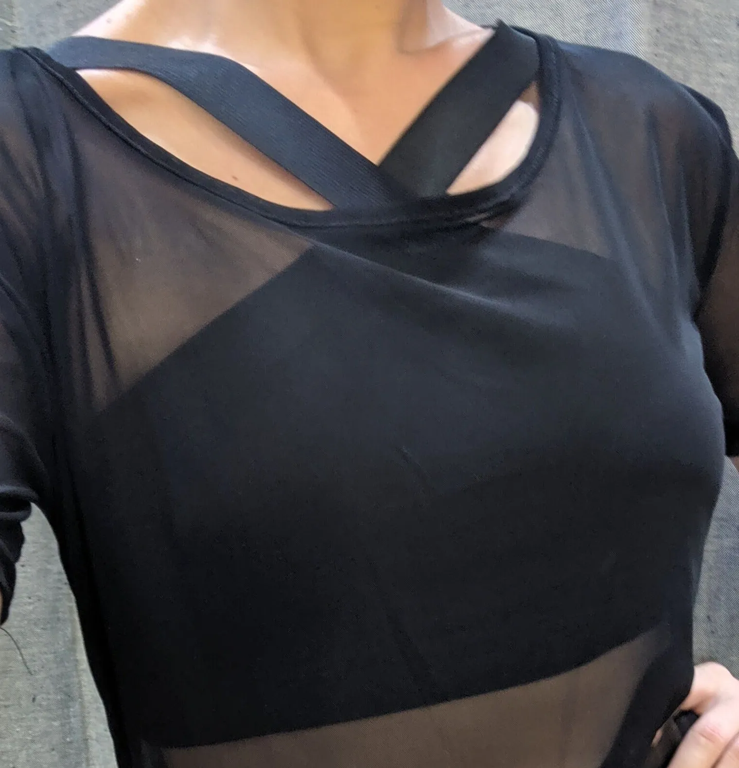 X Front Black Pole Sports Bra