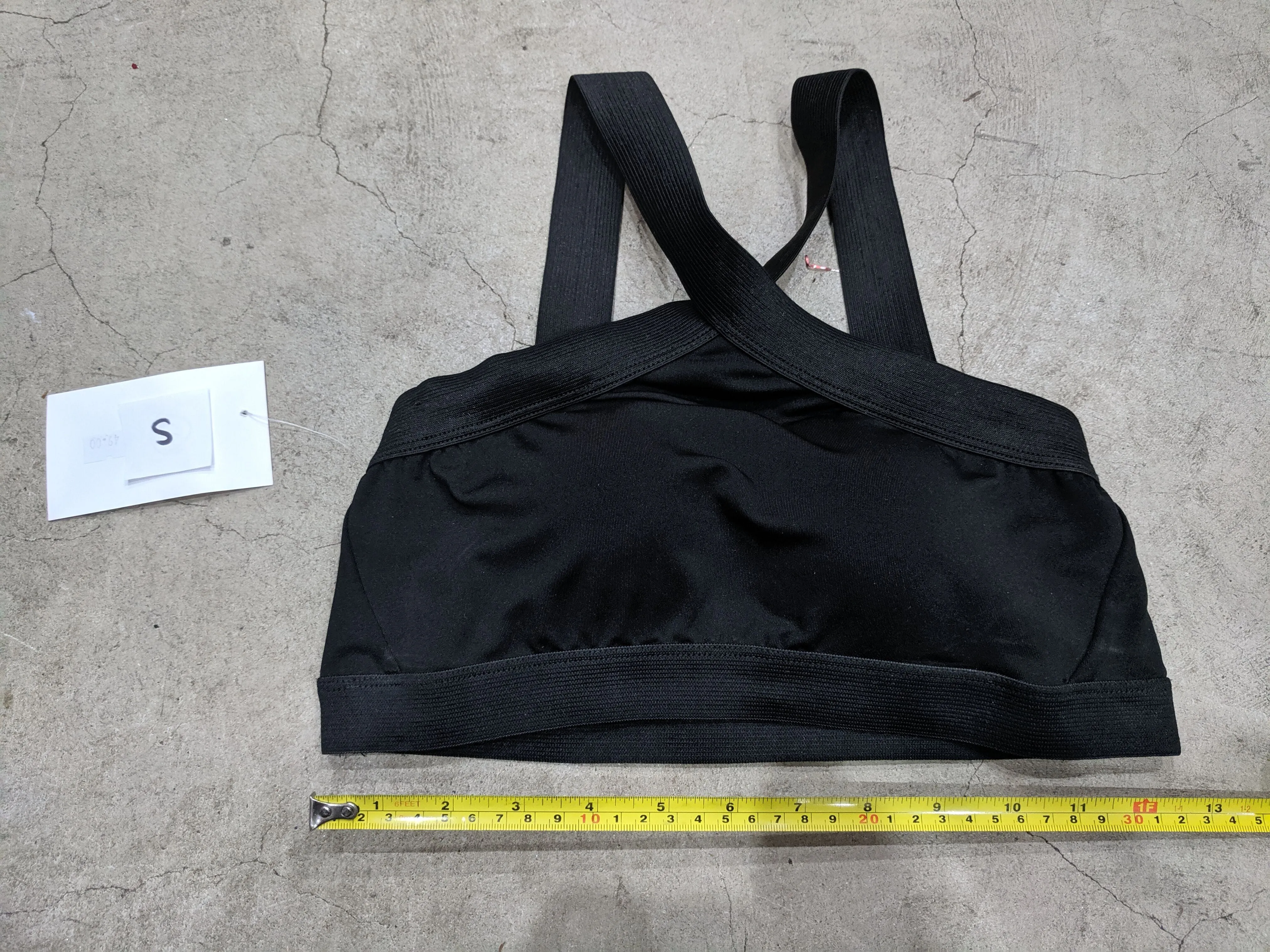 X Front Black Pole Sports Bra